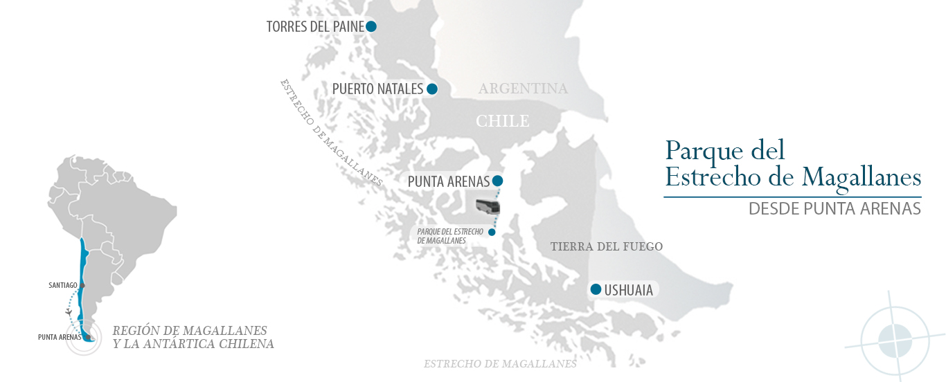 Mapa Parque del Estrecho de Magallanes